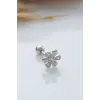 925 Ayar Papatya Motifli Taşlı Minimal Tragus Piercing