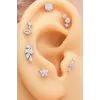 925 Ayar Tek Taş Modeli Minimal Tragus Piercing