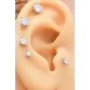 925 Ayar Tek Taş Modeli Minimal Tragus Piercing