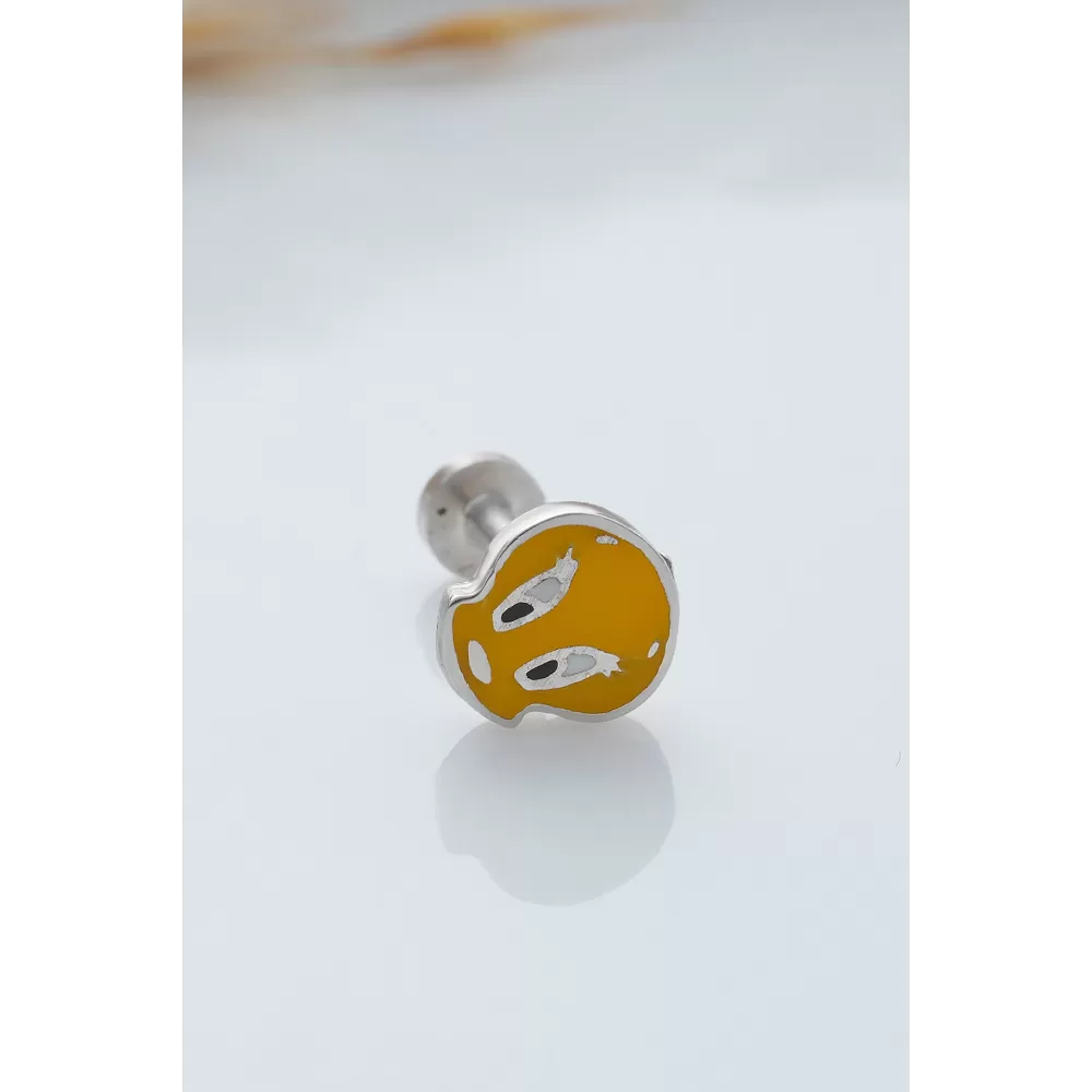 925 Ayar Tweety Motifli Minimal Tragus Piercing