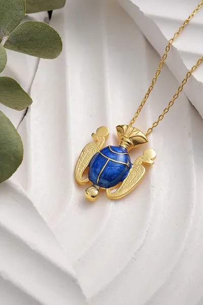 925 Ayar Gümüş Mısır Mitolojisi Kolye