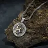 925 Ayar Gümüş üç Hilal Motifli Erkek Kolye