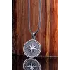 Pusula Model 925 Ayar Gümüş Kolye - Silver