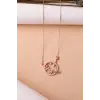 Yıldız Süslemeli 925 Ayar Satürn Kolye - Rose