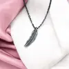 925 Ayar Gümüş Tüy Unisex Kolye