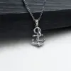 925 Ayar Gümüş Unisex Çapa Kolye