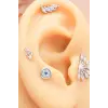 925 Ayar Taşlı Minimal Tragus Piercing