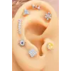 925 Ayar Elmas Modeli Minimal Tragus Piercing