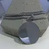 Çelik Yuvarlak Model Erkek Kolye