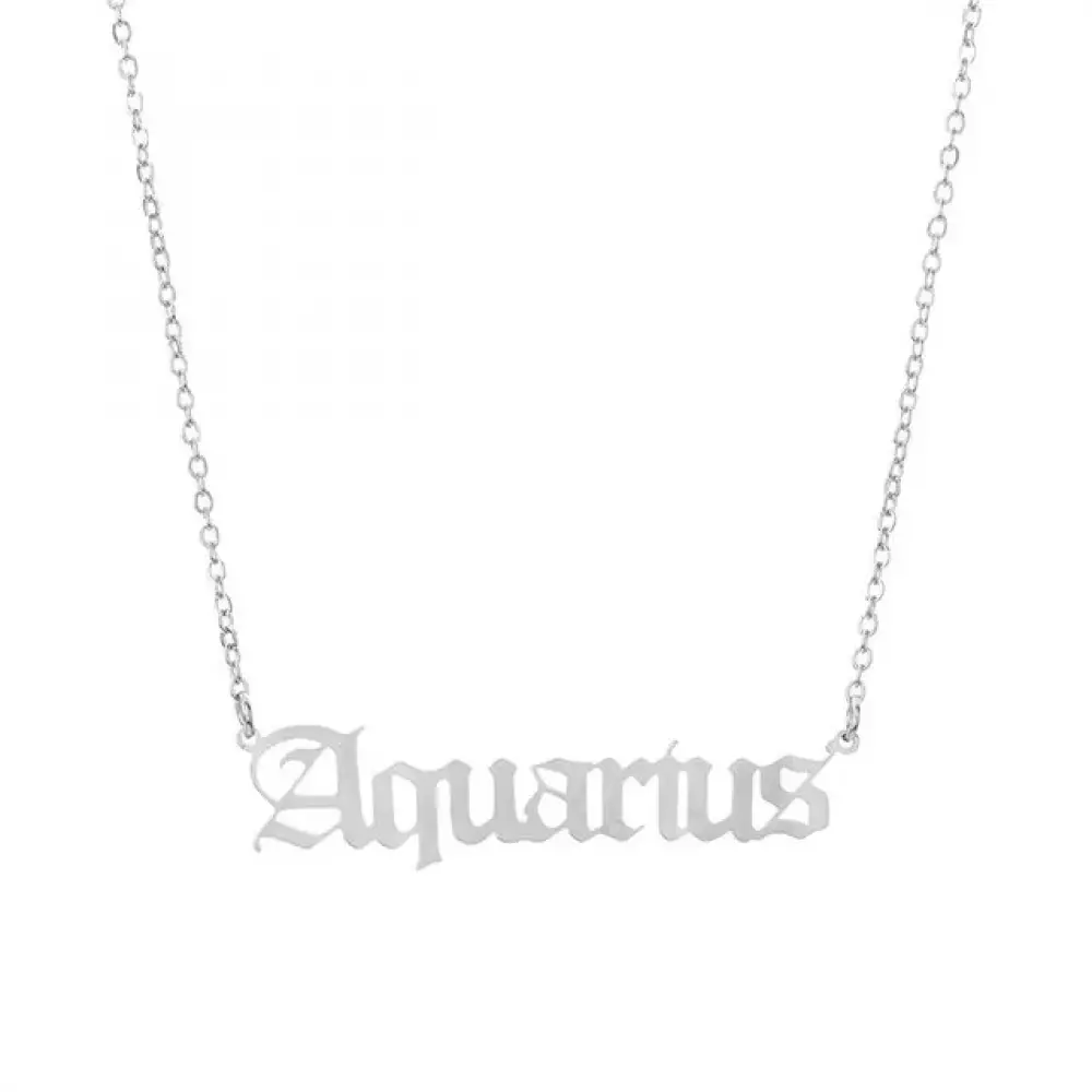 925 Ayar Gümüş Aquarius Kova Burcu Kolye