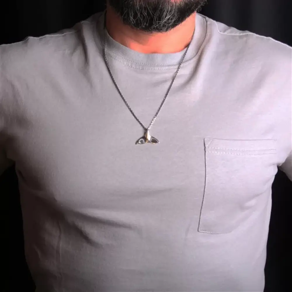 925 Ayar Gümüş Balina Kuyruğu Unisex Kolye