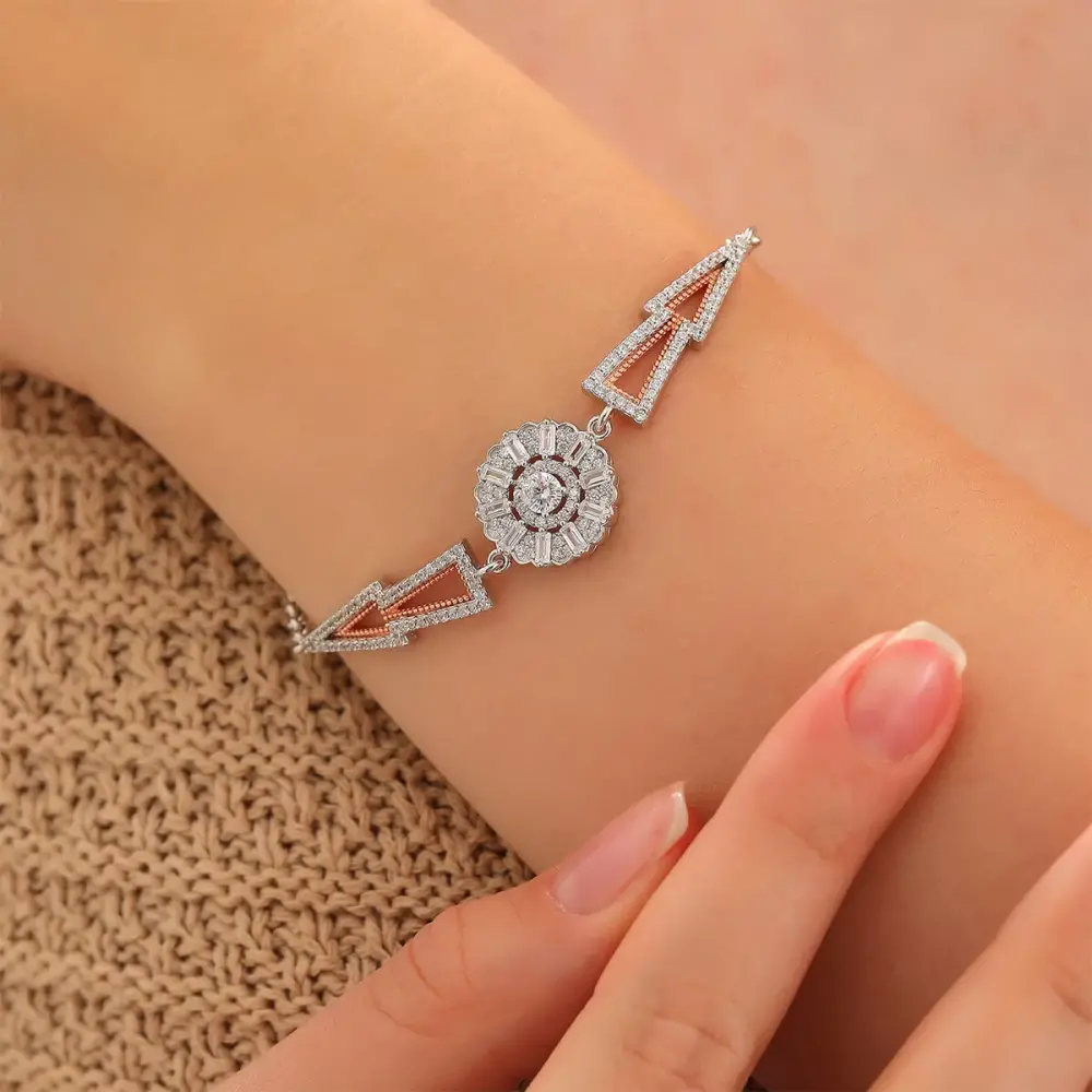 925 Ayar Gümüş Modern Bileklik Silver