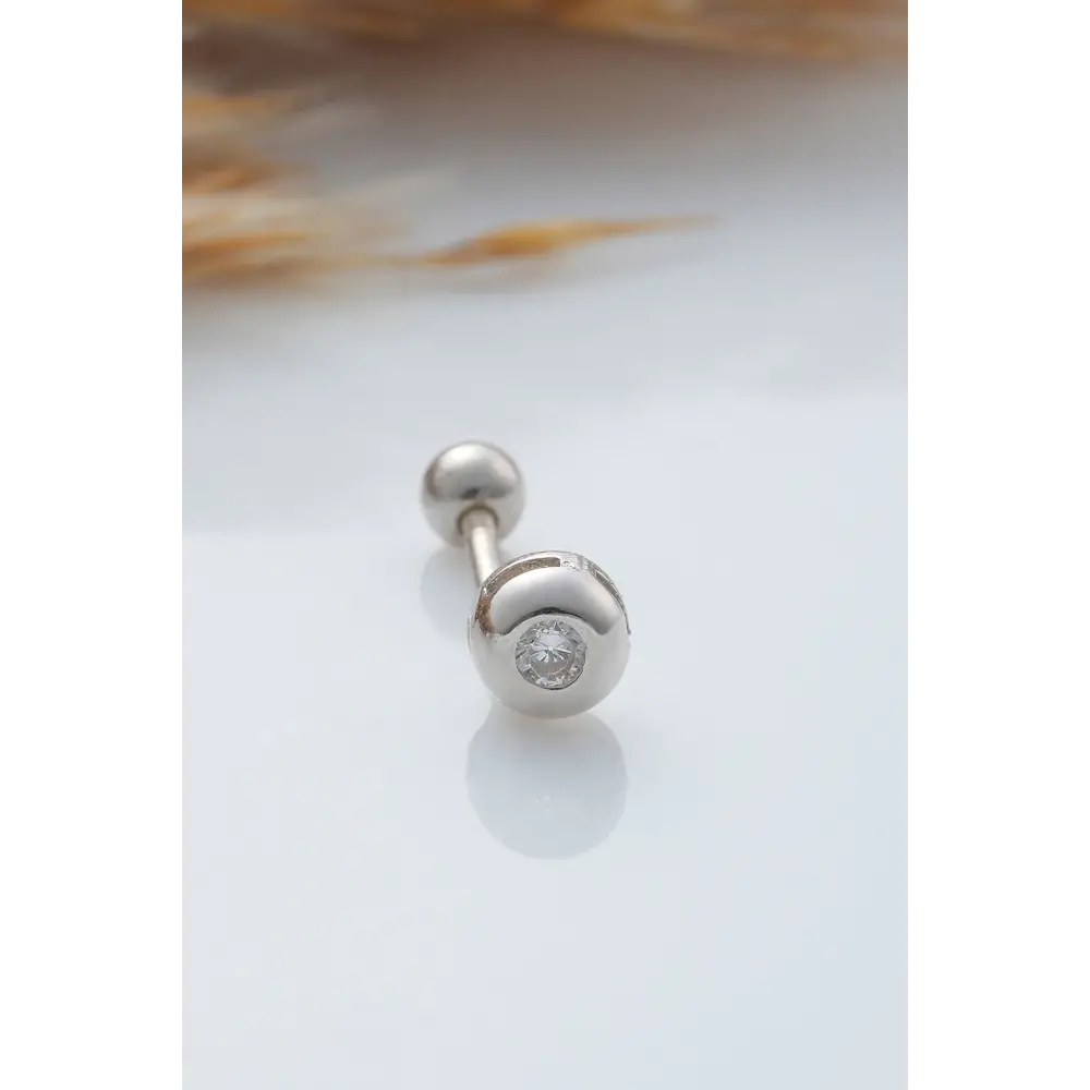 925 Ayar Taşlı Minimal Tragus Piercing