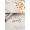 925 Ayar Gümüş Zülfikar Kolye - Rose