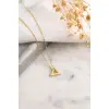 925 Ayar Gümüş Üçgen Kolye - Gold