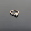 925 Ayar Gümüş Modern Zirkon Taşlı Kadın Yüzük - Rose Gold