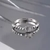 925 Ayar Ayarlanabilir Baget Gümüş Yüzük Silver