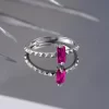 925 Ayar Ayarlanabilir Gümüş Baget Yüzük Silver
