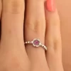 925 Ayar Ayarlanabilir Zirkon Taş Gümüş Yüzük Silver