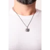 925 Ayar Baykuş Figürlü Erkek kolye Silver