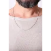 925 Ayar Gümüş 50lik Forse Erkek Zincir Kolye Silver