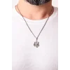 925 Ayar Gümüş Adalet Terazisi Erkek Kolye Silver