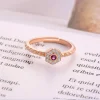 925 Ayar Gümüş Ayarlanabilir Yüzük Rose