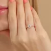 925 Ayar Gümüş Ayarlanabilir Yüzük Rose