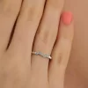 925 Ayar Gümüş Ayarlanabilir Zirkon Taş Yüzük Silver