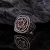 925 Ayar Gümüş Hz. Süleyman Mührü Erkek Yüzük Silver