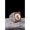 925 Ayar Gümüş Tuğra Ayyıldız Model Erkek Yüzük Silver