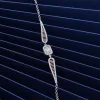 925 Ayar Gümüş Zirkon Taşlı Baget Bileklik Silver