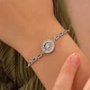925 Ayar Gümüş Zirkon Taşlı Bileklik Silver