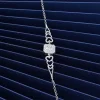925 Ayar Gümüş Zirkon Taşlı Kalp Motifli Bileklik Silver