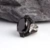 925 Ayar Gümüş Zirkon Taşlı Kartal Model Erkek Yüzük Silver