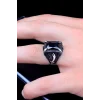 925 Ayar Gümüş Zirkon Taşlı Kılıç Motifli Erkek Yüzük Silver