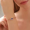 925 Ayar Gümüş Zirkon Taşlı Şık Bileklik Rose