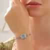 925 Ayar Gümüş Zirkon Taşlı Şık Bileklik Silver