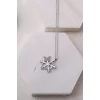 925 Ayar Kelebek Süslemeli Kar Tenesi Kolye - Silver