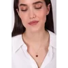 925 Ayar Opal Rengi Zirkon Taşlı Altın Kaplama Kolye
