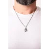 925 Ayar Sarmallı Gemi Çapası Erkek Kolye Silver