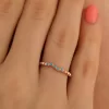 925 Ayar Zirkon Taş Ayarlanabilir Gümüş Yüzük Rose