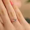 925 Ayar Zirkon Taş Ayarlanabilir Gümüş Yüzük Rose