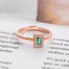 925 Ayar Zirkon Taş Ayarlanabilir Gümüş Yüzük Rose