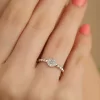 925 Ayar Zirkon Taş Ayarlanabilir Gümüş Yüzük Silver