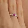 925 Ayar Zirkon Taş Süslemeli Ayarlanabilir Gümüş Yüzük Silver