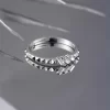 925 Ayar Zirkon Taş Süslemeli Baget Ayarlanabilir Gümüş Yüzük Silver