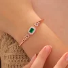 925 Ayar Zirkon Taşı Süslemeli Bileklik Rose