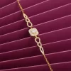 925 Ayar Zirkon Taşlı Baget Bileklik Rose Gold