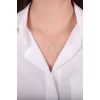 925 Ayar Zirkon Taşlı Damla Model Altın Kaplama Kolye